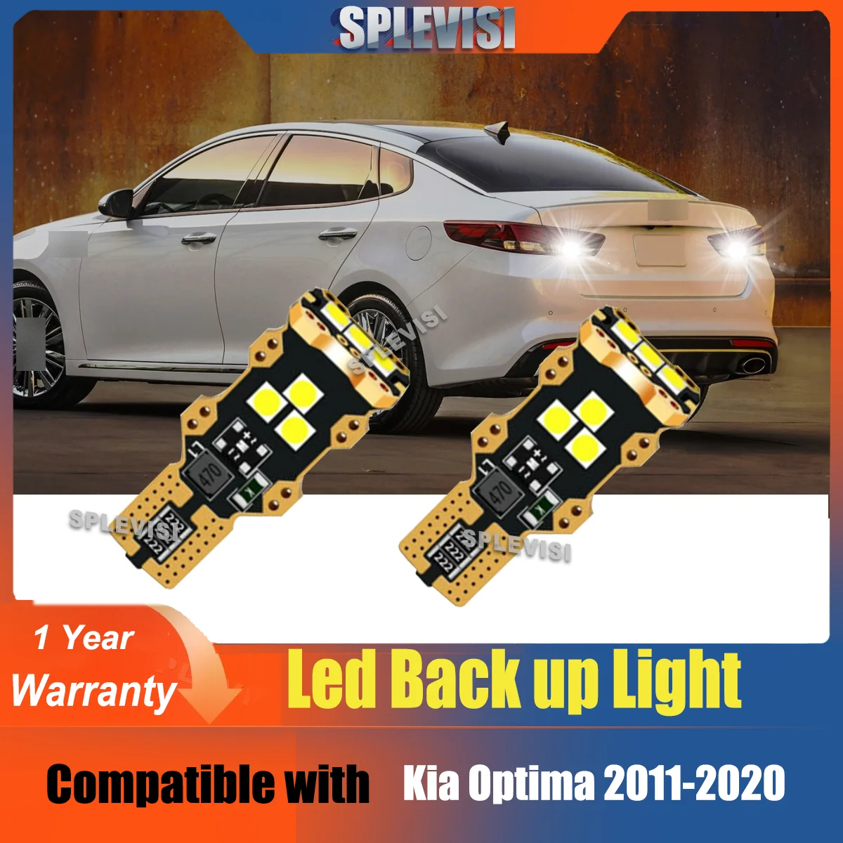 

2x LED IP67 Waterproof Reverse Light Backup Lamp 12V For Kia Optima 2011-2020 2011 2012 2013 2014 2015 2016 2017 2018 2019 2020