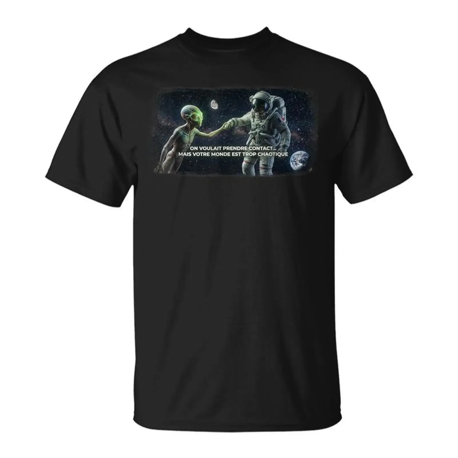 Alien Humourarcastique Extraterrestre Drole T Shirt Cadeauxyz vintage Washed Breathable Unisex fashion graphic streetwear