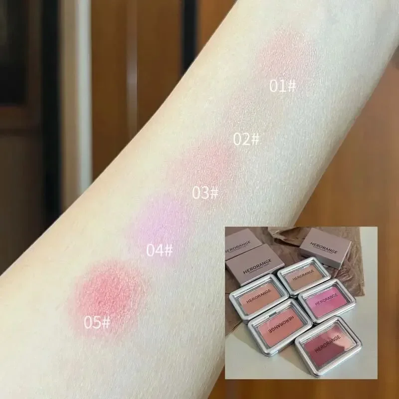 Face Blusher Matte Natural Cheek Tint Brighten Face Waterproof Face Contouring Cosmetics Blush Powder Soft Female Makeup
