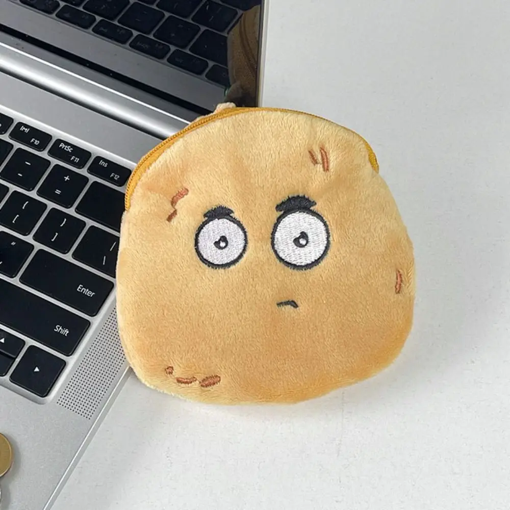 Mit Metallschnalle Kartoffelkopf Plüsch Geldbörse Mini Cartoon Kartoffelkopf Geldbörse Tasche Kawaii Reißverschluss Kartoffel Kopfhörertasche