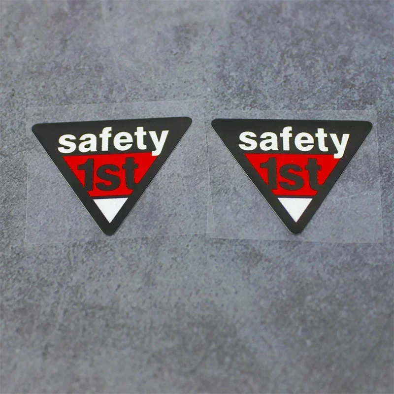 SAFETY 1ST Motorcycle Warning Sign Stickers for Body Fuel Tank Helmet Waterproof Cover Scratches Remind To Drive Safely Decals