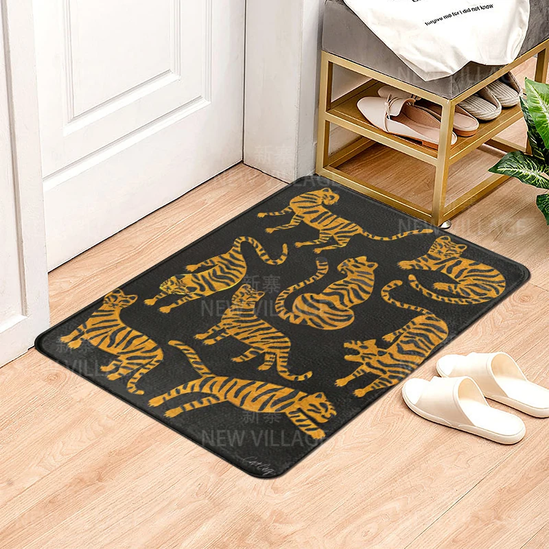 House entrance carpet Home door tiger  mat Modern Nordic style Room Bath mat Foot bathroom non-slip Kitchen water absorption