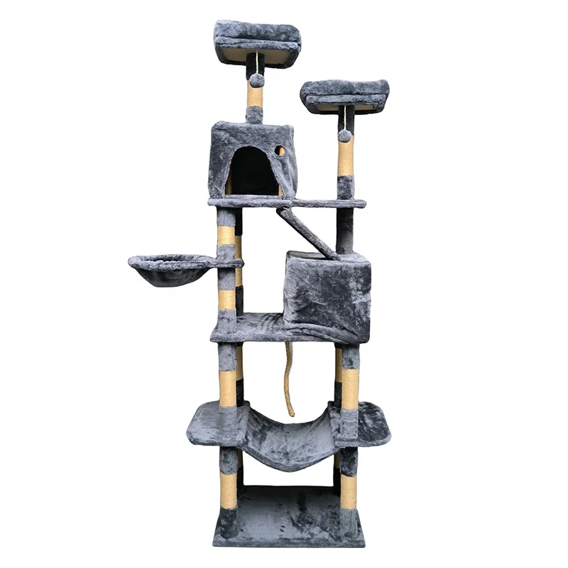 Sky Pillar Cat Climbing Frame Large Scratcher Cat Tree and Nest Encourages Cats to Jump and Climb