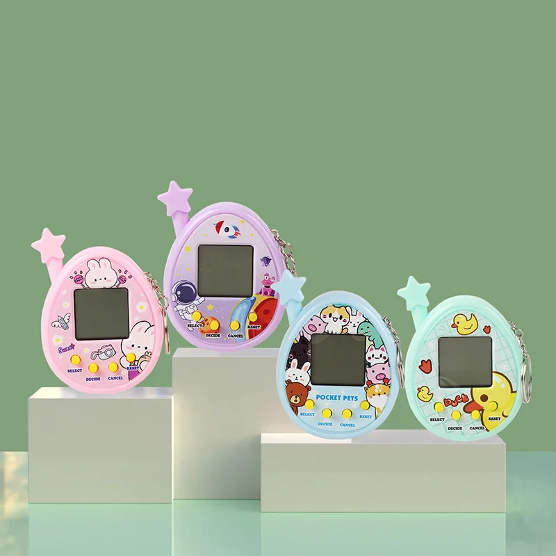 Macchina da gioco per film anime Tamagotchi Girl Stessa mini macchina elettronica per animali domestici Giocattolo Regalo nostalgico per bambini Giocattoli Portachiavi carino