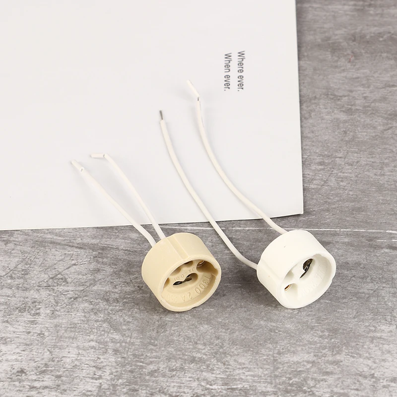 10Pcs Lamp Base GU10 Light Socket Holder Ceramic Connector with Cable for GU10 LED Halogen Lamps Light Lighting Accessories