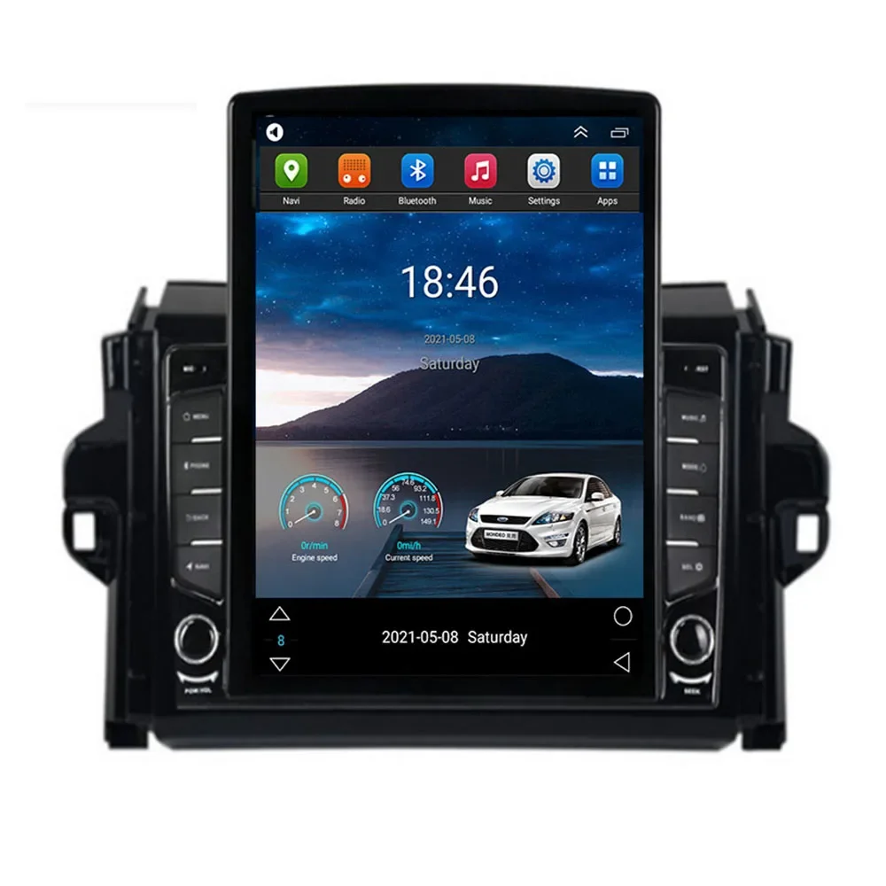 9.7 Tesla Style 2Din Android 14 Car Radio for Toyota Fortuner Hilux Revo 2015 - 2030 Multimedia Player Carplay Stereo RDS GPS