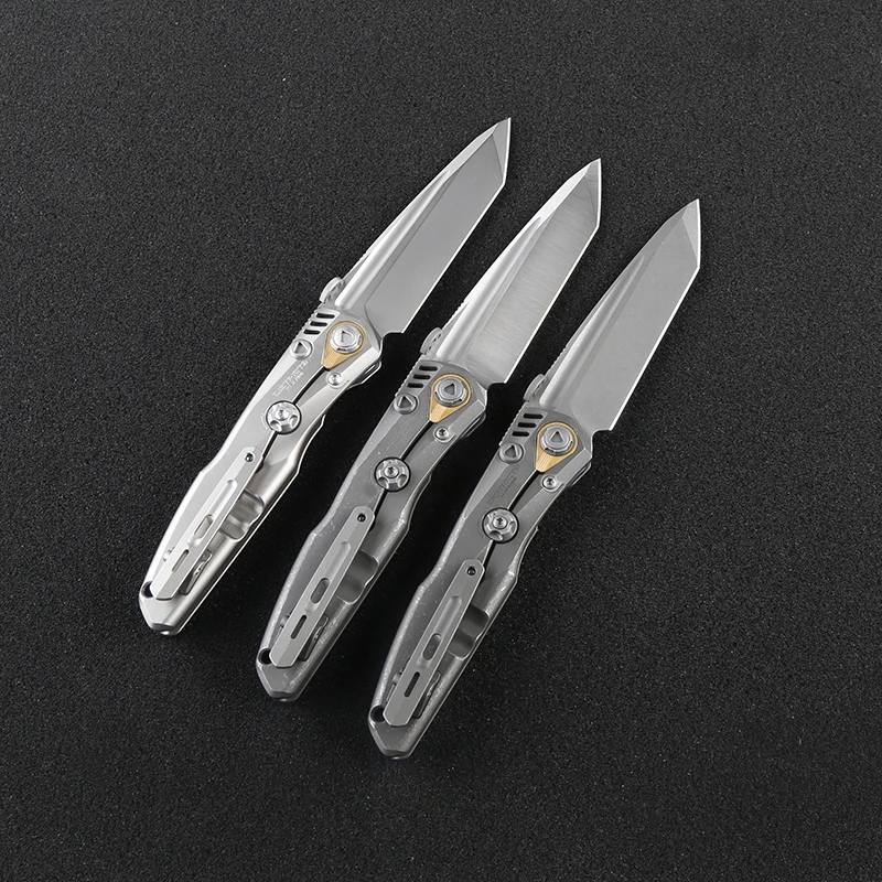 DISTRICT 9 Freedom Folding Knife 20CV Blade Titanium Handle Camping Hunting Outdoor Survival Knives EDC Tools