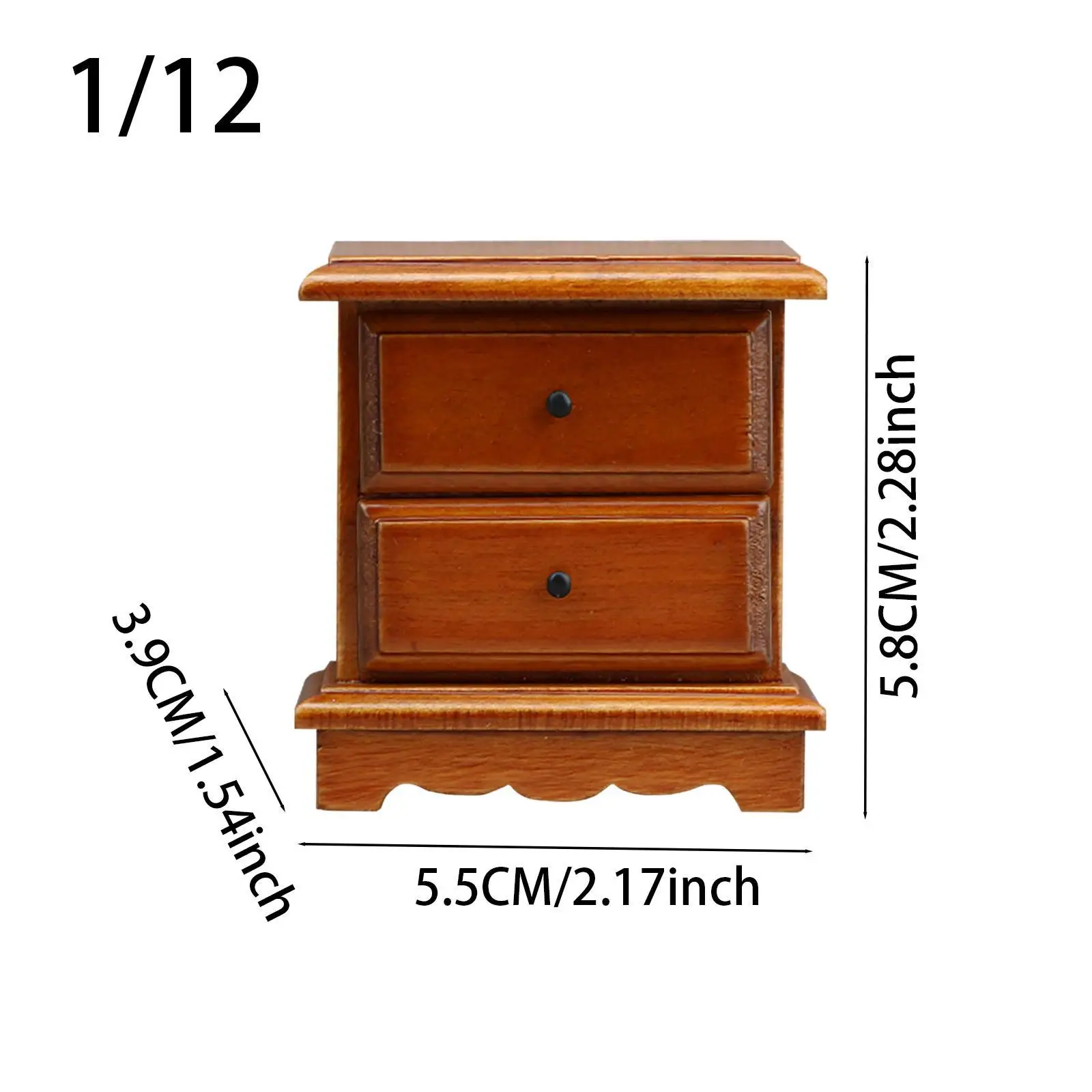 木製ドールハウス ナイトスタンド 1/12 スケール ジオラマ マイクロランドスケープ オーナメント用