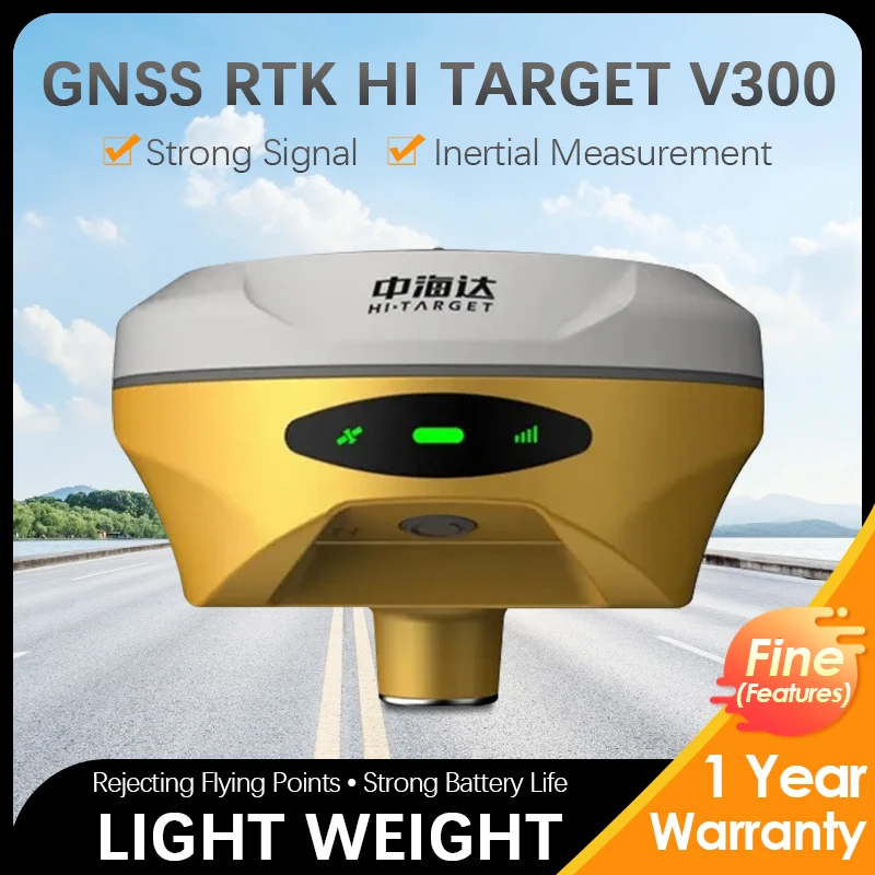 In Stock V300 Gps Rtk GNSS Receiver Base and Rover Complete Set Land Survey Equipment 1408 Channels High Precision Measurement