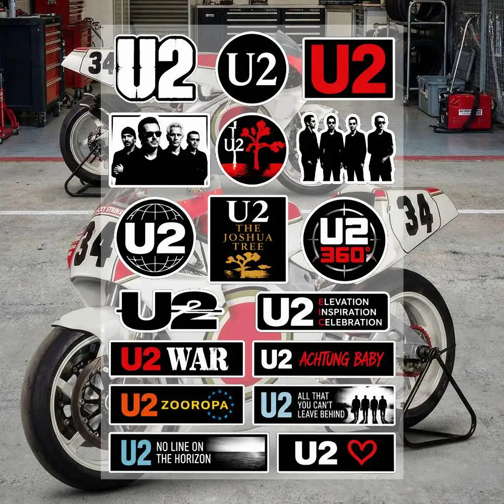 

U-U2 Aesthetic Graffiti Stickers Waterproof PVC Decals for Motorcycle Skateboard Car Helmet Notebook DIY Decoration