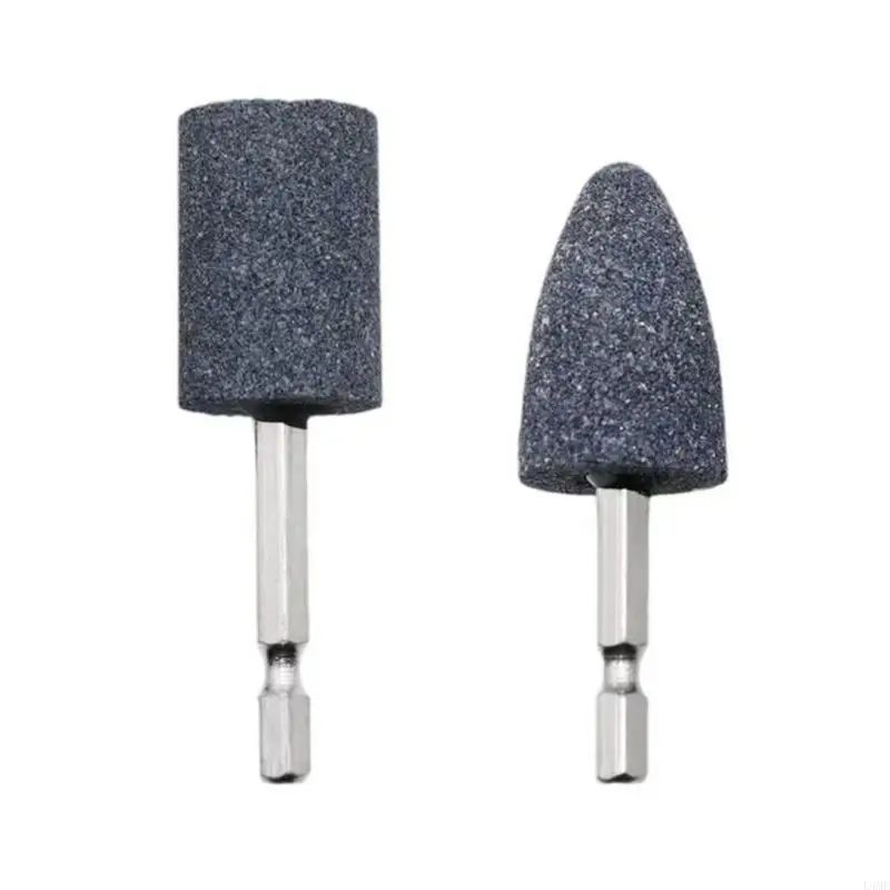 

2Pcs Stone Polishing Grinding Wheel Hexagonal Shank Corundum Sharpening Head Drill L4MF