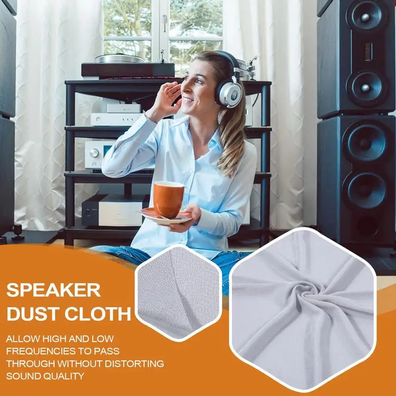Speaker Dust Cloth Stretchable Mesh Cloth Speaker Dust Cover Audio Appliance Maintenance Home Business Accessory Exquisite For
