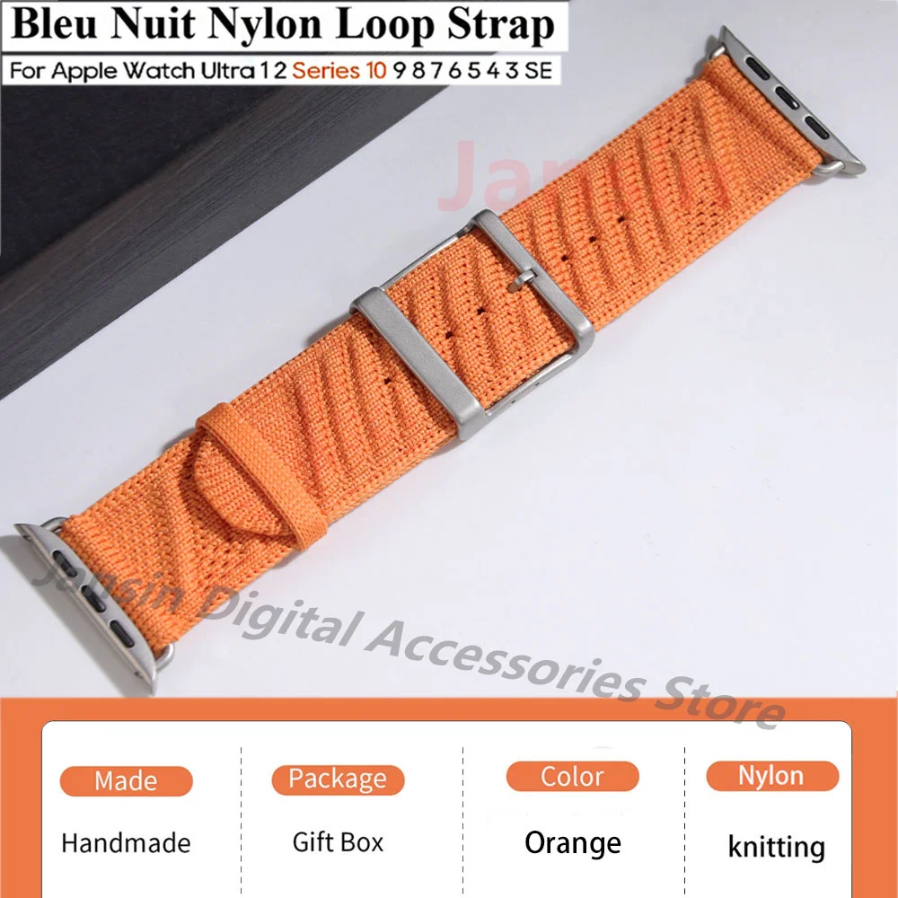 

Strap For Apple Watch 10 11 46/42mm En Mer Band Bleu Nuit Band SE3 40mm 44mm Bracelet For Iwatch Ultra 3 49mm 9 8 7 45mm 38/41mm