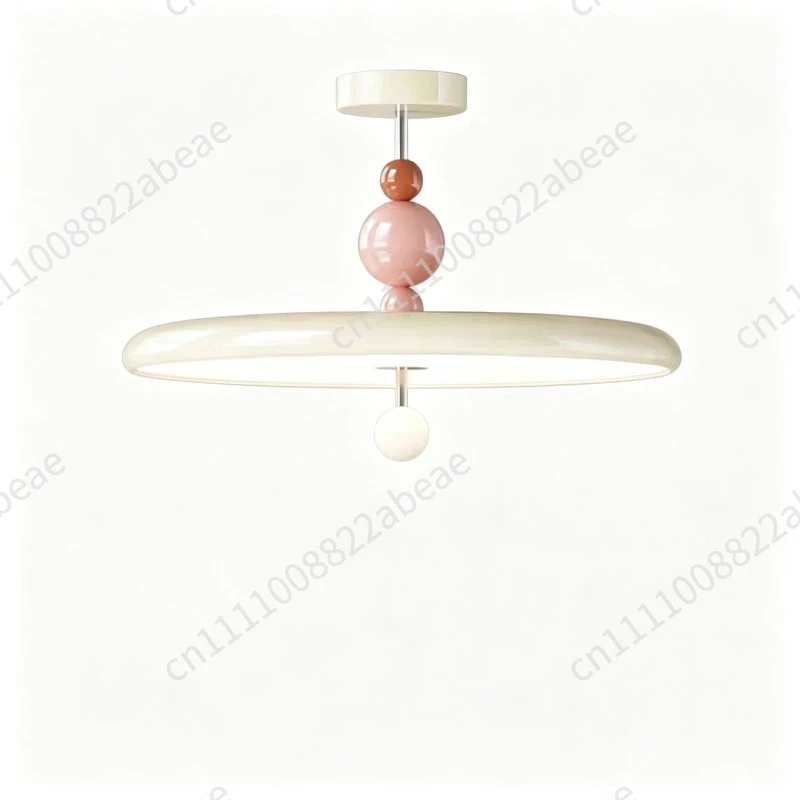 Cream Style Bedroom Pendant Light Vintage Girl Ins Fashion Room Light Minimalist Modern Girl Children's Room Ceiling Light