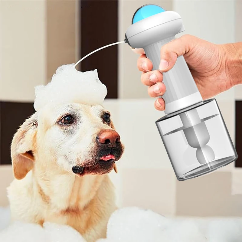 Automatic Foam Making Machine for Pet USB Charging Smart Cat Soap Dispenser for Dog Pet Rechargeable Shower Accessories