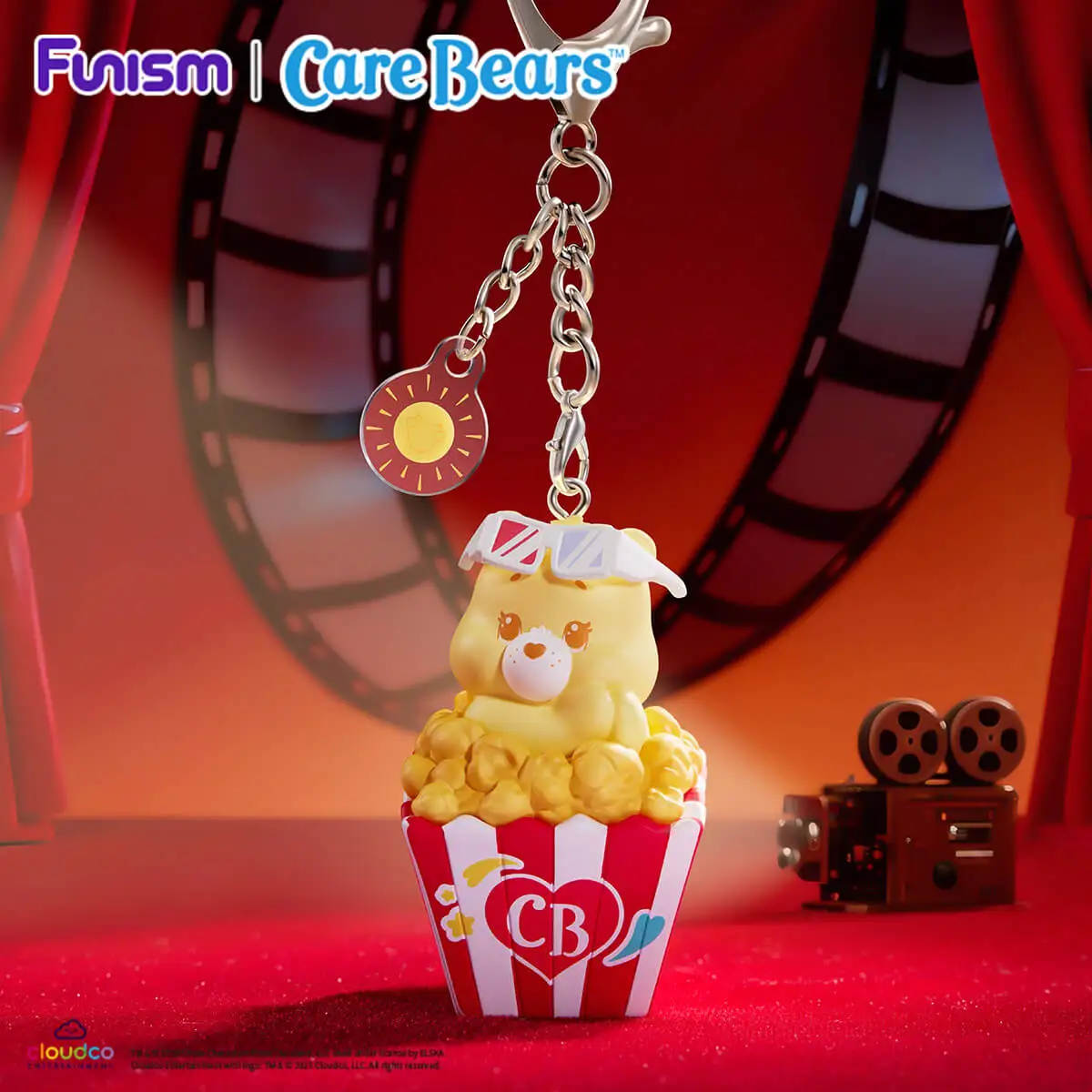 FUNISM Care Bears Serie Schlüsselanhänger Blind Box Figur Niedliches Geschenk für Kinder Geburtstagsparty Actionfigur Sammlerstück Süßes Geschenk