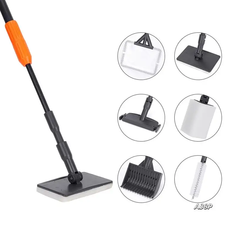

Aquarium Cleaning Tools Kit Aquarium Clamp Set Fish Tank Net Gravel Rake Algae Scraper Fork Sponge Brush Glass-Cleaner