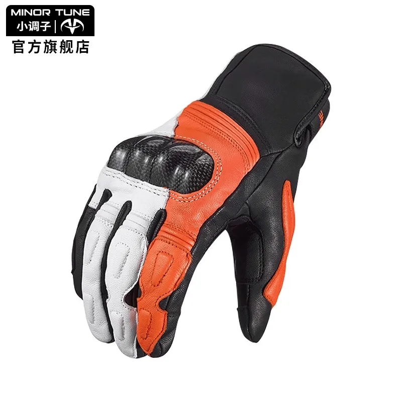 MINOR TUNE Motorcycle Riding Gloves Cycling Items Breathable Carbon Fiber Winter Warm Wear-resisting Offroad Glove Touch Screen