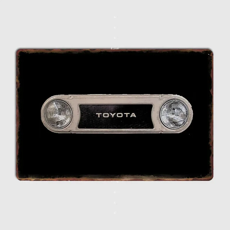 Classics Car FJ40 Land Cruiser Bezel Poster Metal Sign Garage Club Indoor Room Wall Decor Custom Tin Home Decor