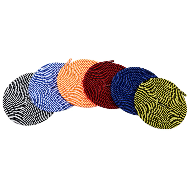 Weiou Lace 4.5MM Texture Spiral Polyester Ropes 120-180Cm Adults Cordon Easy Wearing Durable Round Tape Shoe Accessory Wholesale