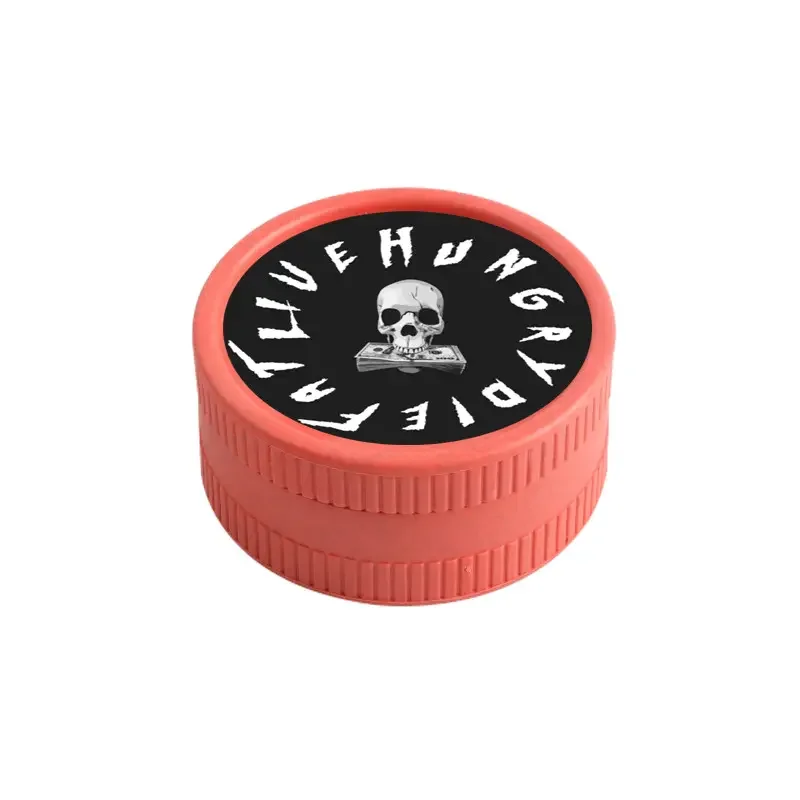 Custom Logo Colorful Fully Degradable Materials Plastic herb Grinder 55mm 2 Layers biodegradable Herb Grinders