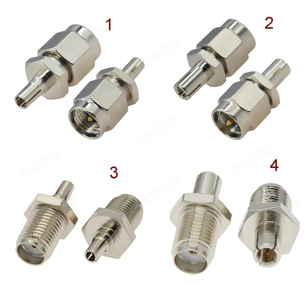 1pcs SMA FemaleTo TS9 Male Coax Connector SMA/RP-SMA Female Jack To TS9/CRC9 Male Plug Nikel/Gold Plated 50 Ohm