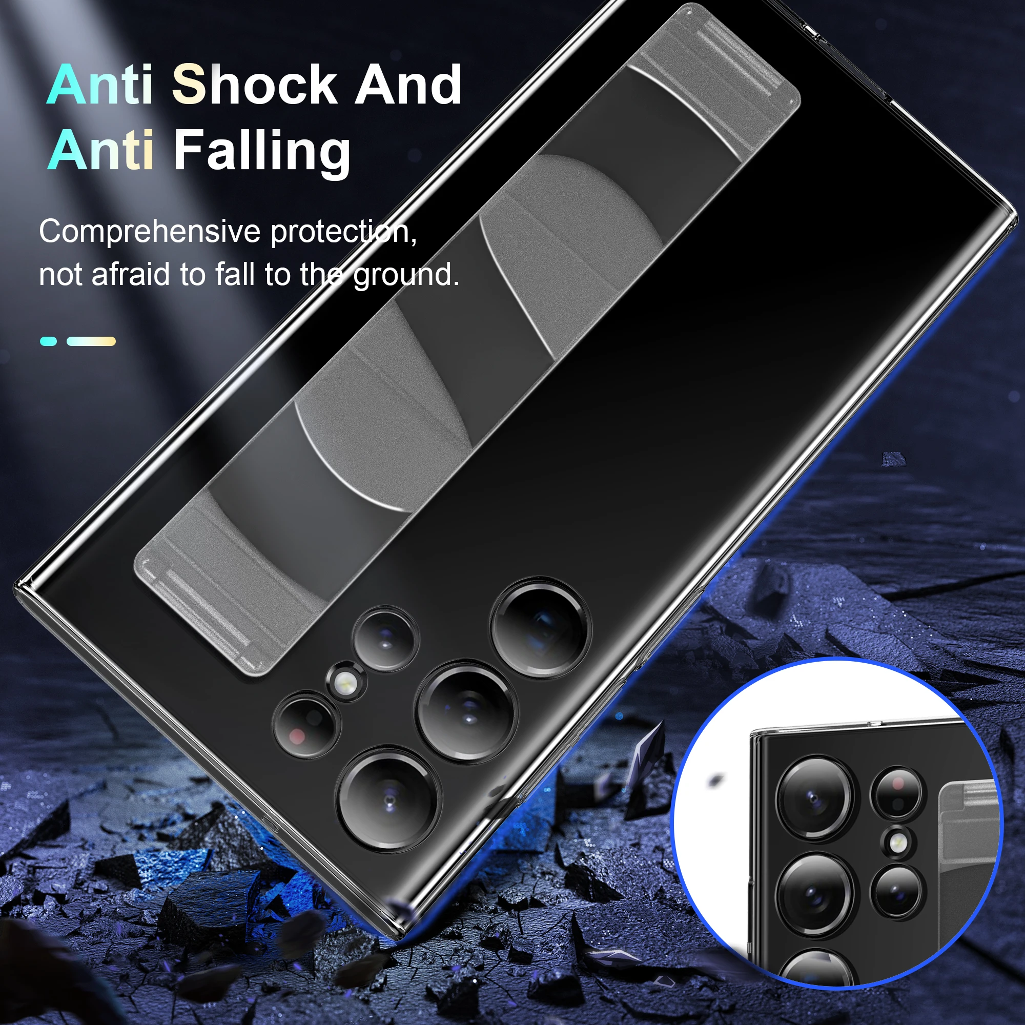 For Samsung Galaxy S23 S22 Ultra Plus S23Ultra Case Luxury Silicone Wristband Matte Shockproof Protection Plastics Hard Cover