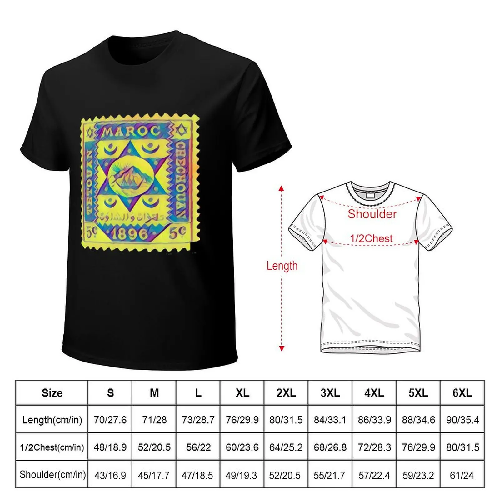 Ancient Stamps of Morocco T-Shirt customs sports fans Aesthetic clothing Men's clothing