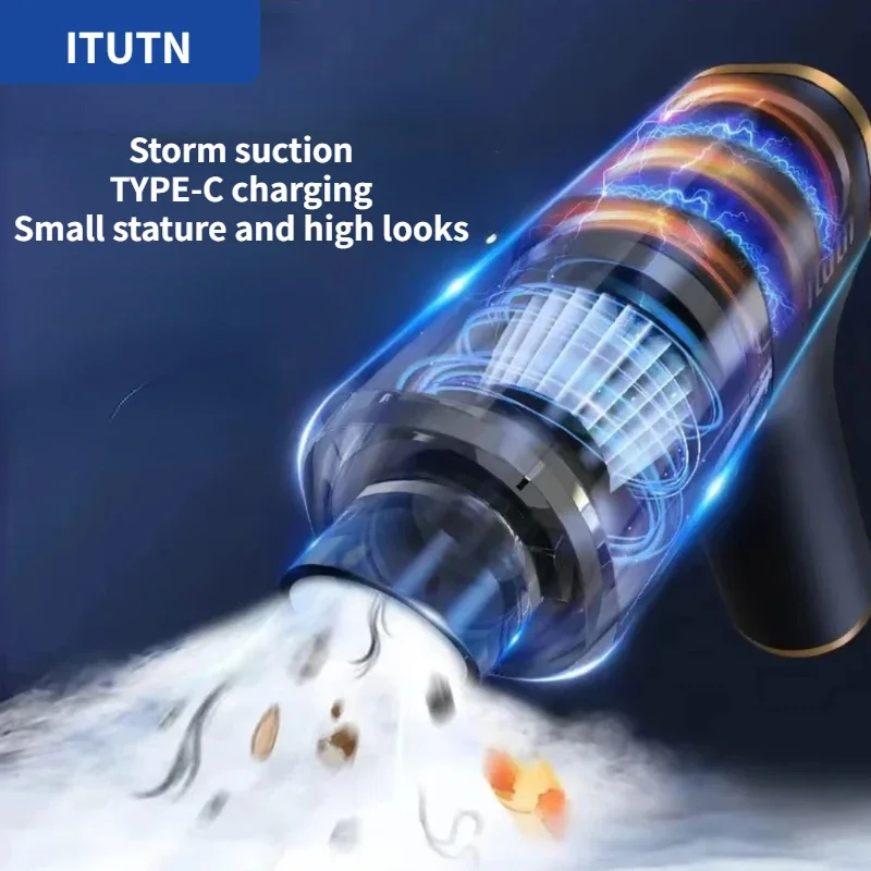 ITUTN Wireless Car Vacuum Cleaner Portable Powerful Cleaning Machine Car Accessories Vacuum Pump Home Appliance Air Blower