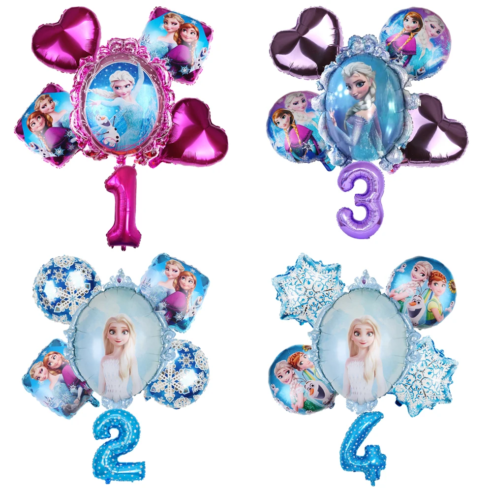 Decorative Balloons For Party Frozen Anna Elsa Anime Figures Chidren Girls Princess Favors Party Supplies DIY Gifts Baby Shower