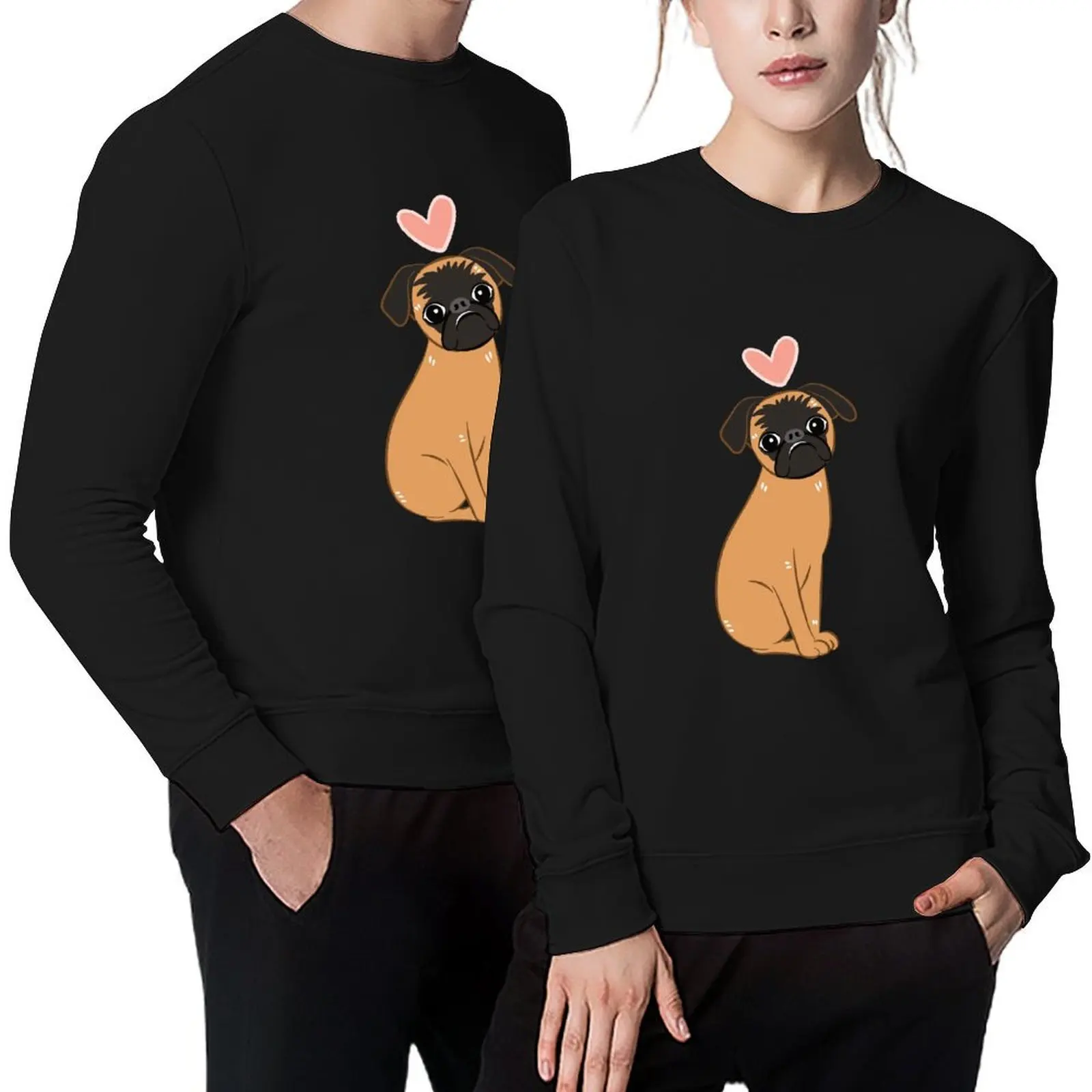 

Love Black Red Smooth-coated Brussels Griffon 1 Pullover tracksuits tracksuit men autumn new products oversize sweatshirts