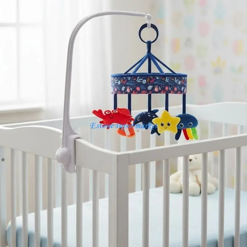 090B 海洋動物をフィーチャーした新生児用ミュージカル回転ベビーベッド取り付け可能なおもちゃ