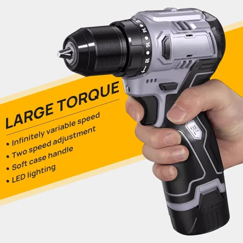Brushless Broca Elétrica do Impacto Chave de Fenda sem Fio Decoração Faça Você Mesmo Ferramentas Elétricas da Equipe 16v