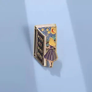 Alice'in Harikalar Diyarında maceraları Pin emaye kadın broş Van gogh'un rozeti pin sırt çantaları, aksesuarlar, takı, moda Kalemin 6 büyük satışı olan van gogh müzesi - №3