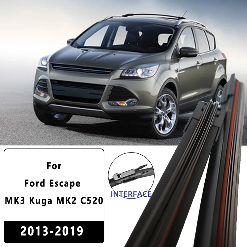 

Front Windscreen Wiper Blades Brushes Windshield Window Accessories 2PCS for Ford Escape MK3 Kuga MK2 C520 2013-2019 "28+28"