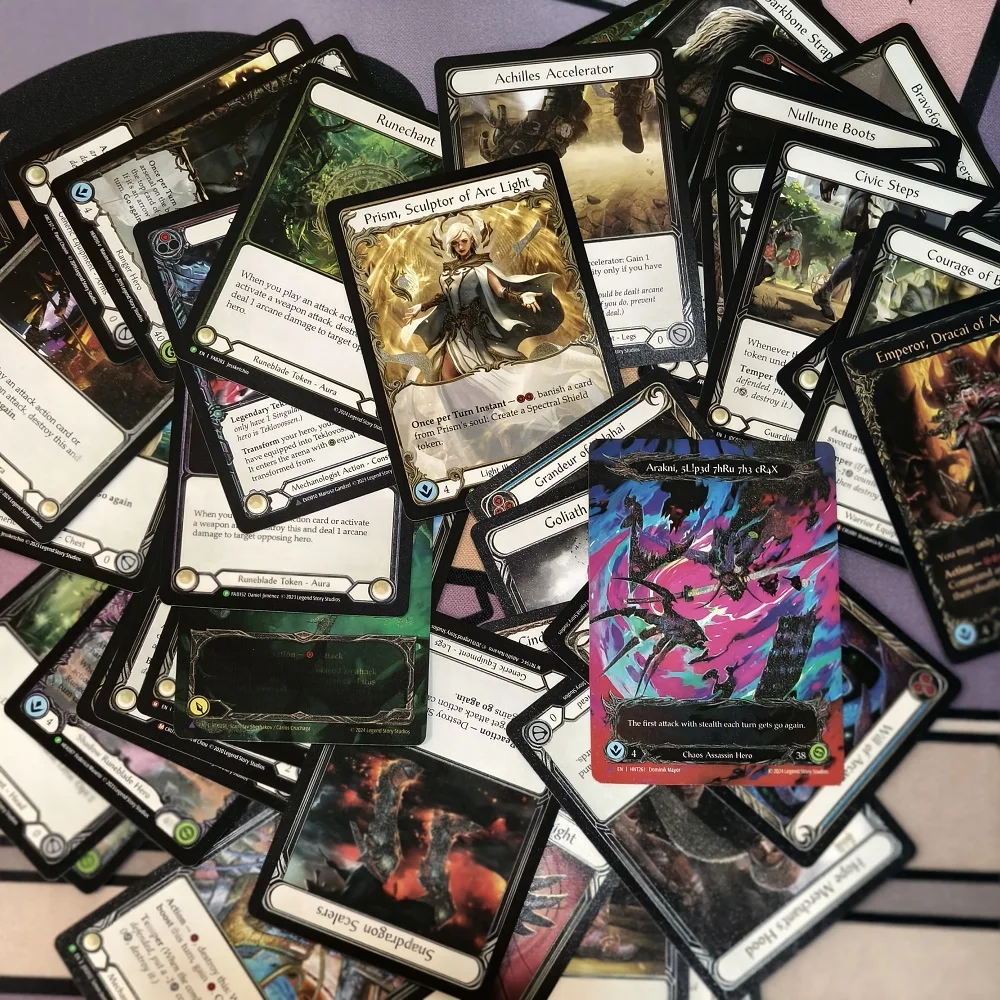 Carte TCG officielle de sang et de viande sous licence Miniso avec pochette transparente gratuite pour la nuit de jeu des amis