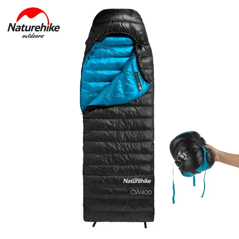 Naturehike-Duck Down Square Sleeping Bag, Goose Down, Warm Sleeping Bags, Camping, Hiking, Winter, NH18C400-D, NH19W400-Z, CW400