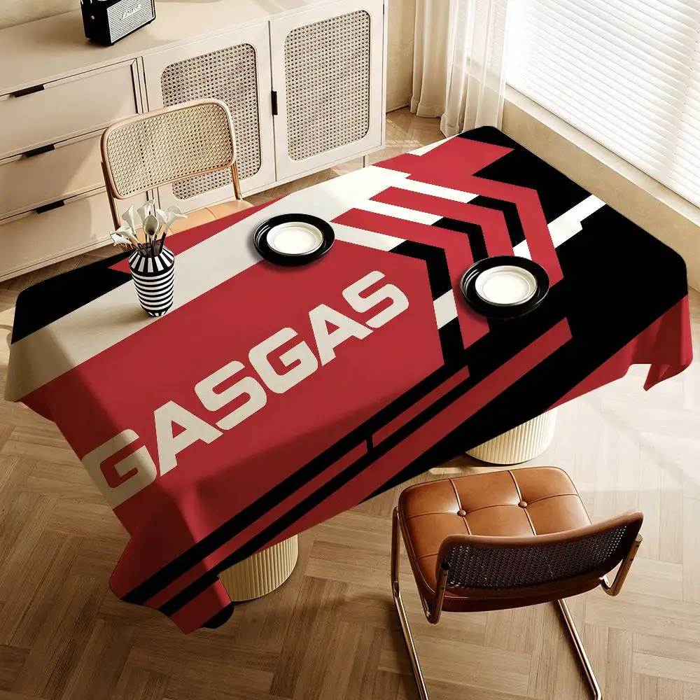 G-GasGas M-Motor Rectangle Waterproof Tablecloth Party Decor Farmhouse Kitchen Dining Table Cloth Wedding Decorations