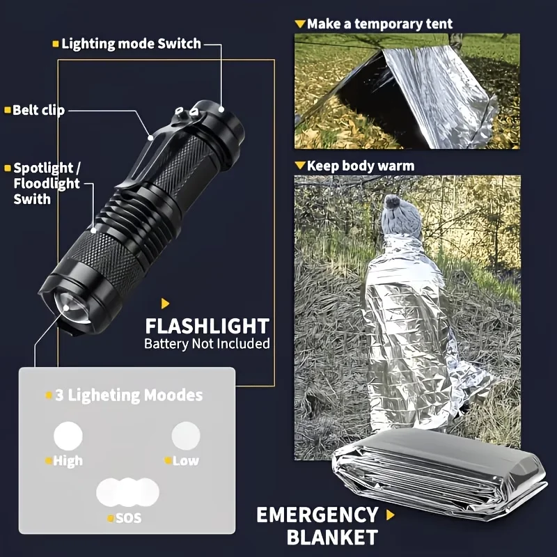 242 Survival Kit for Outdoor A - Outdoor Adventure And Travel 评论和价格