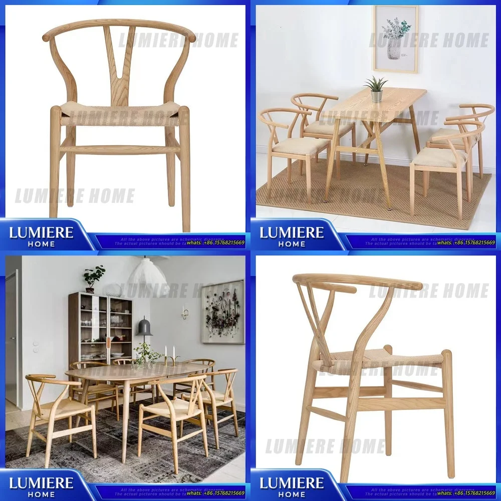

Solid Wood Dining Chair Nordic Style Beech Wood Modern Minimalist Cafe Y Chair Ash Wood for Kitchen Room