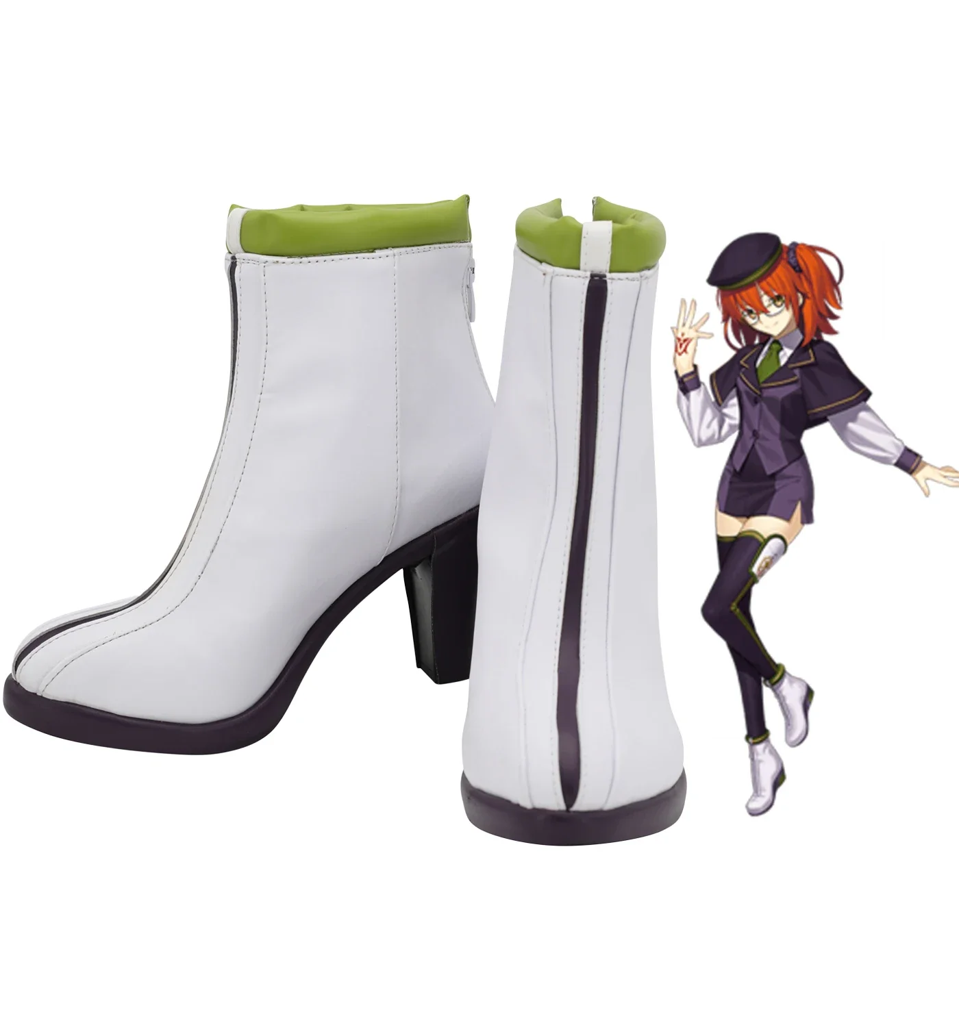 

Fate Grand Order FGO Fujimaru Ritsuka Atlas Academy Cosplay Boots High Heel White Shoes Custom Made