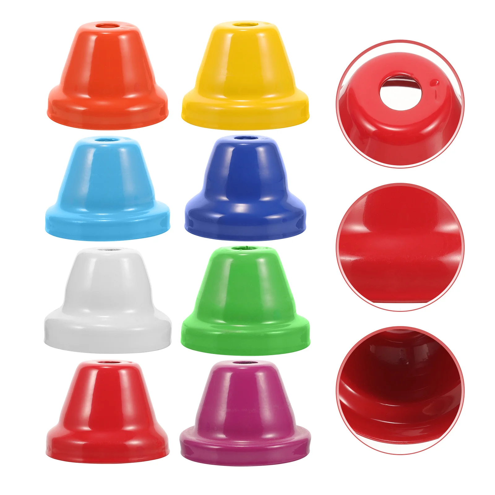 8 قطعة ملحقات أدوات أورف أجراس معدنية صغيرة صغيرة أجراس زخرفية ملونة لتعليم المشاريع الحرفية بنفسك #5