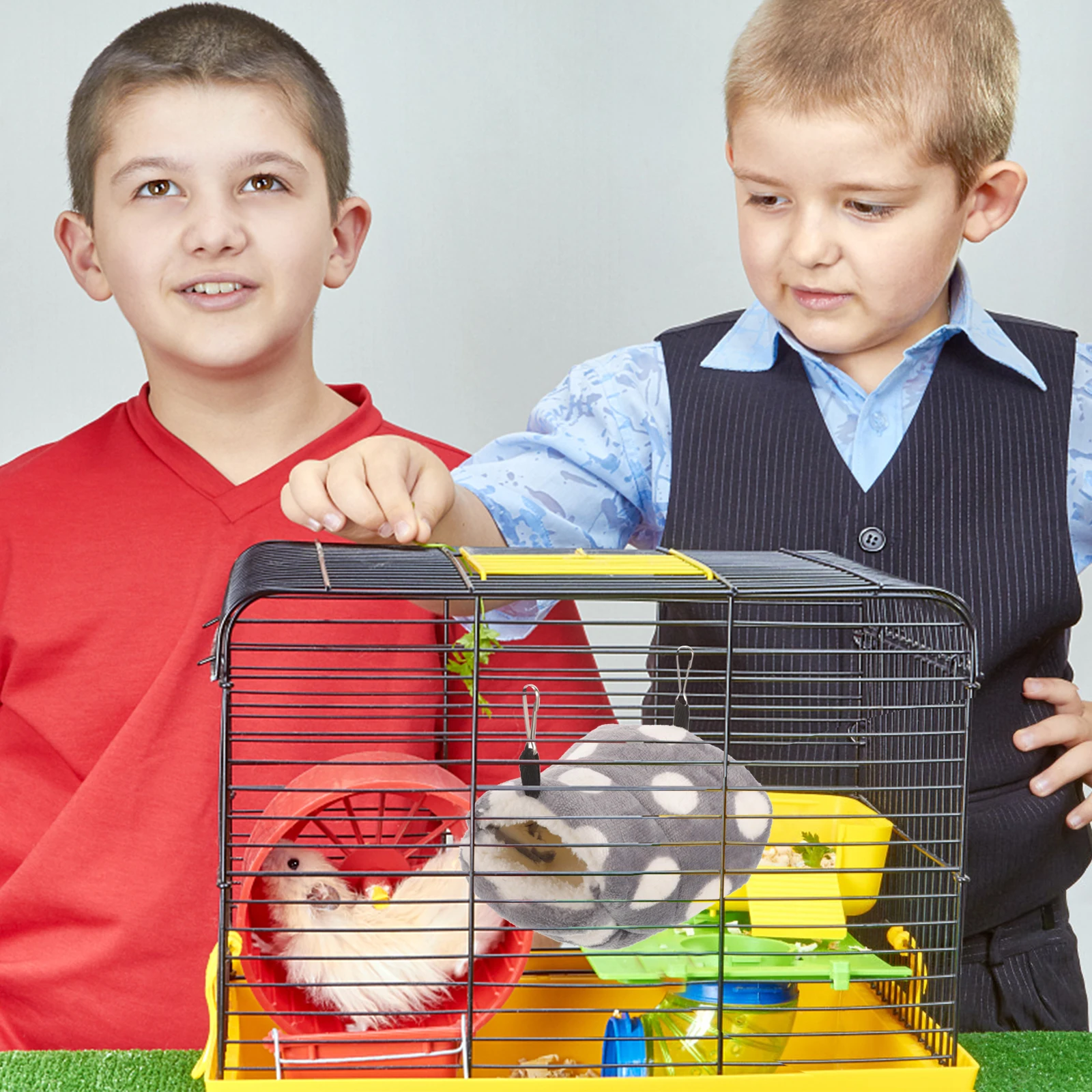 

Soft Fleece Heated Nest Hammock Pet Play House Cage Accessories For Parrots Birds Animal Hut Winter Sleeping Bed Small