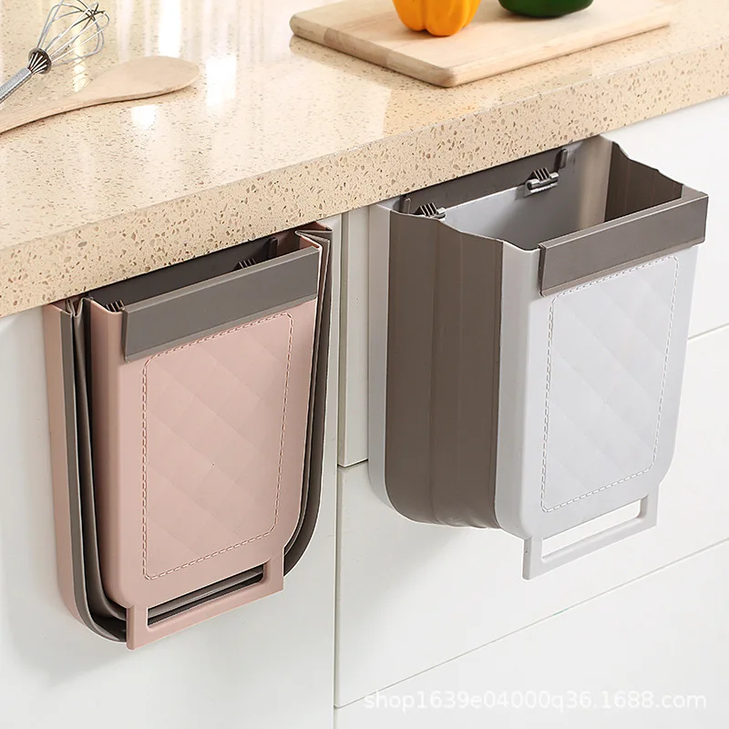 Kitchen Folding Trash Can Wall Mounted Trash Can Kitchen Cabinet Door Mounted Trash Can Folding Trash Can for Vehicles