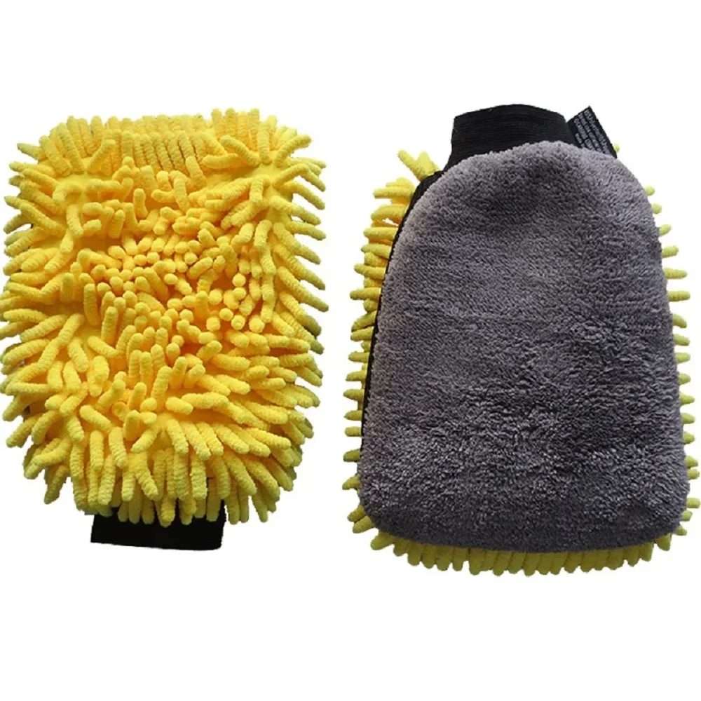 Car Wash Glove Coral Mitt Soft Anti-scratch for Car Wash and Cleaning Multifunction Thick Cleaning Glove Car Wax Detailing Brush