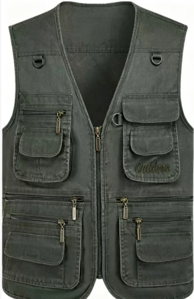 Extragroße Größen 4XL 5XL 6XL Neue Herren-Freizeitweste für den Sommer in großen Größen aus Baumwolle, ärmellos, mit 16+ Taschen, Herren-Multitaschen-Fotoweste – Detail 4