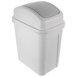 Shake Lid Trash Can Bathroom with Swing Toilet Tissue Trashcan Compost Garbage Nursery Pp Restroom Office Recycling Bin