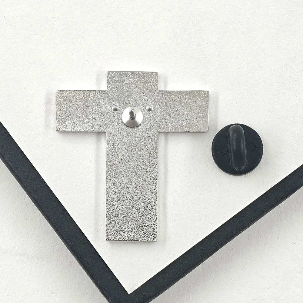 Black Sabbath Enamel Pin Heavy Metal Rock Band Cross Brooch Gothic Red Letter Lapel Badge Retro Punk Music Fans Jewelry Gift view 6