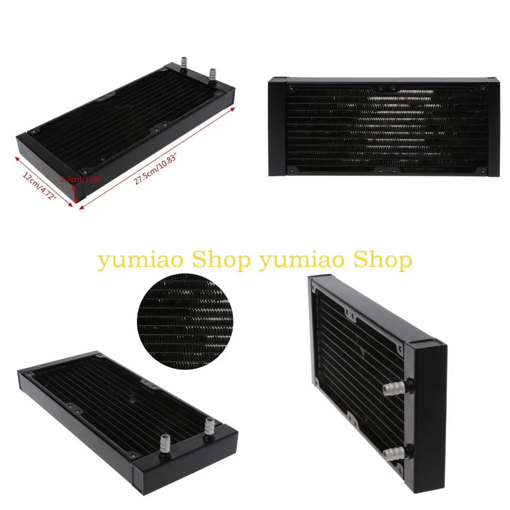 

587B Многопортовый алюминиевый радиатор с резьбой G1/4 240 мм для системы водяного охлаждения компьютера