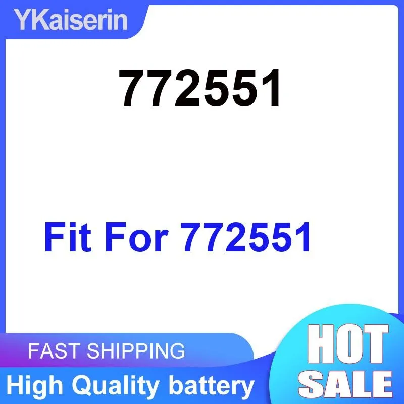 

Хорошая низкотемпературная производительность 1200 мАч, подходит для безопасной и надежной батареи 772551.